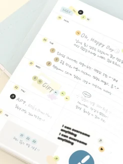 6pcs Calendar Month & Date Sticker Set