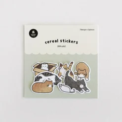 21pcs Cat Cereal Sticker Set