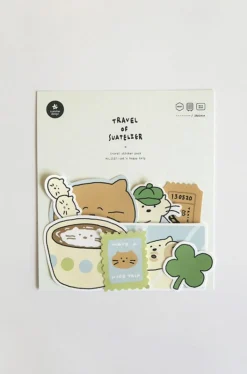 28pcs Cat's Happy Trip Sticker Set