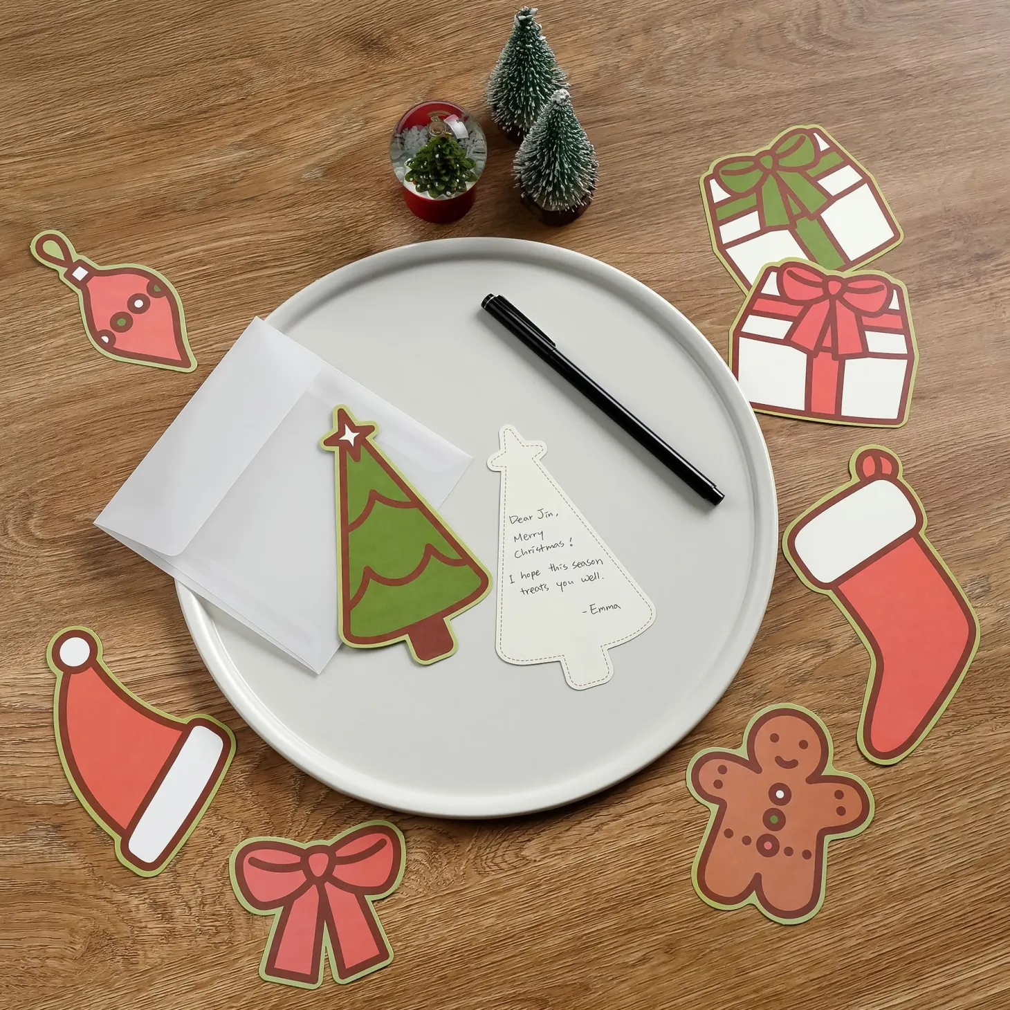 10pcs Christmas Mini Card Set