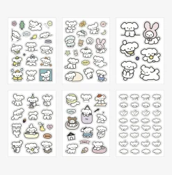6pcs Coi Puppy Removable Sticker Set