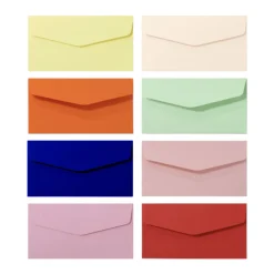 4pcs Colorful Horizontal Envelope Set