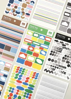 6pcs Colorful Pieces Deco Sticker Set