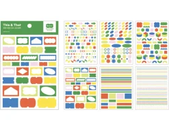 6pcs Colorful Pieces Deco Sticker Set