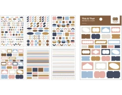 6pcs Colorful Pieces Deco Sticker Set