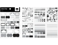 6pcs Colorful Pieces Deco Sticker Set