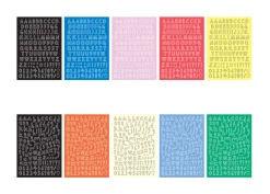 10pcs Colorful Typography Sticker Set