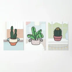 12pcs Cozy Home Houseplant Postcard Set