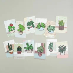 12pcs Cozy Home Houseplant Postcard Set