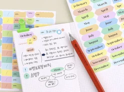 6pcs Daily Journal Deco Sticker Set