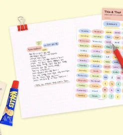 6pcs Daily Journal Deco Sticker Set