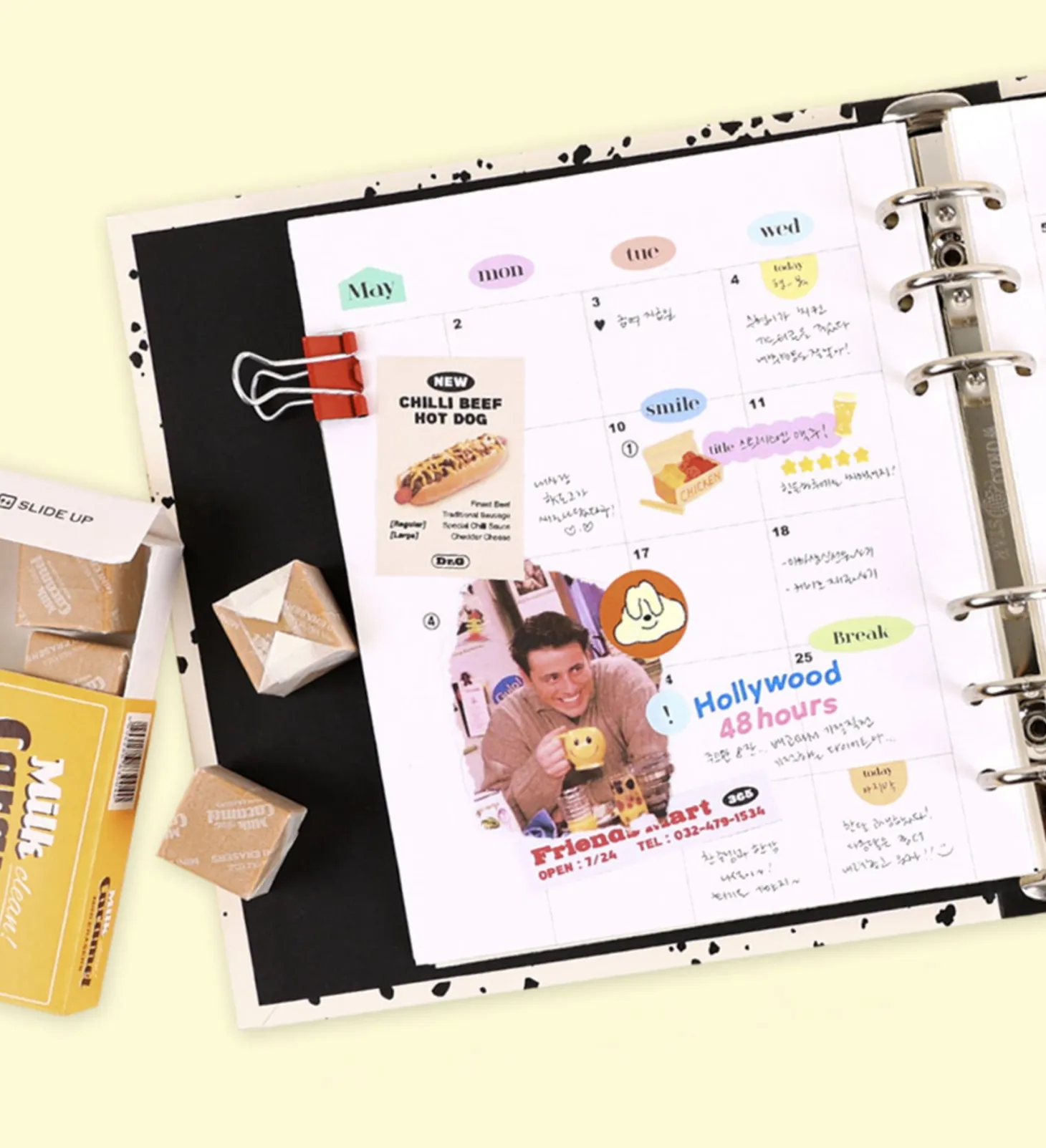 6pcs Daily Journal Deco Sticker Set