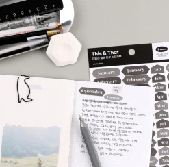 6pcs Daily Journal Deco Sticker Set