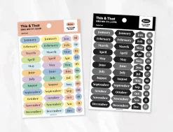 6pcs Daily Journal Deco Sticker Set