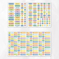 6pcs Daily Journal Deco Sticker Set