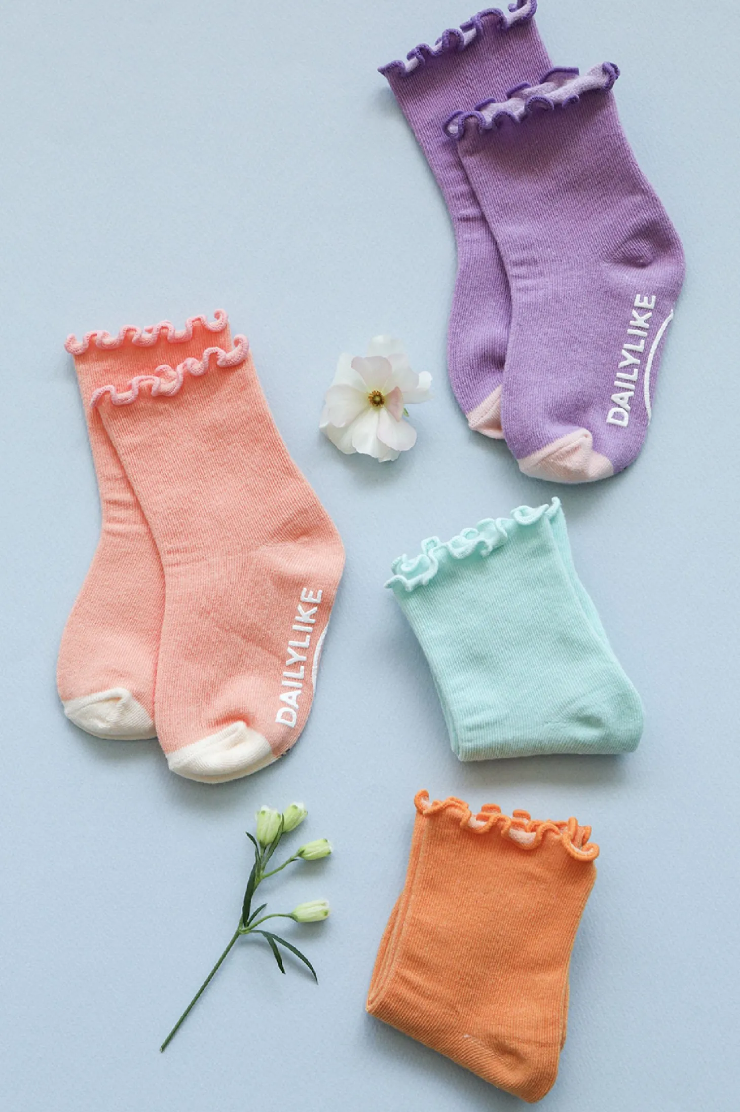 4pcs Daily Kids Crew Socks Set