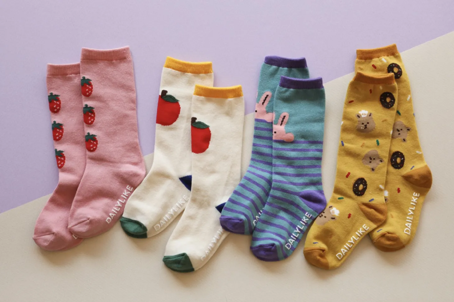4pcs Dailylike Kids Knee Socks Set