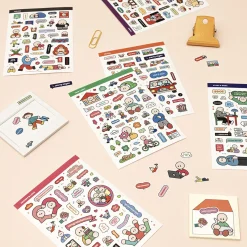 6pcs Daily Point Removable Sticker Set