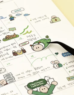 6pcs Daily Point Removable Sticker Set