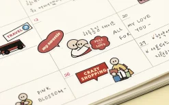6pcs Daily Point Removable Sticker Set