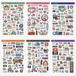 6pcs Daily Point Removable Sticker Set