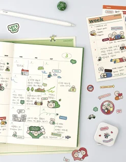 6pcs Daily Point Removable Sticker Set