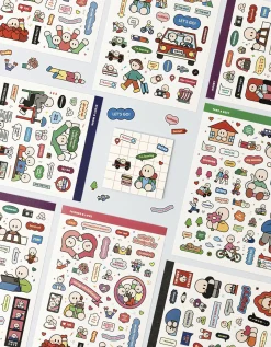 6pcs Daily Point Removable Sticker Set