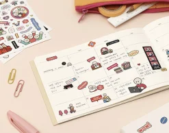 6pcs Daily Point Removable Sticker Set