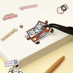 6pcs Daily Point Removable Sticker Set