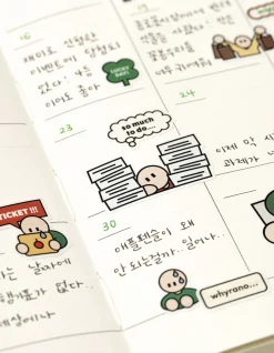 6pcs Daily Point Removable Sticker Set