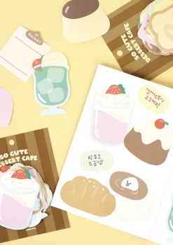 23pcs Dessert Cafe Sticker Set