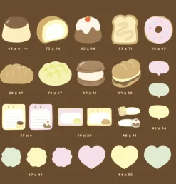 23pcs Dessert Cafe Sticker Set