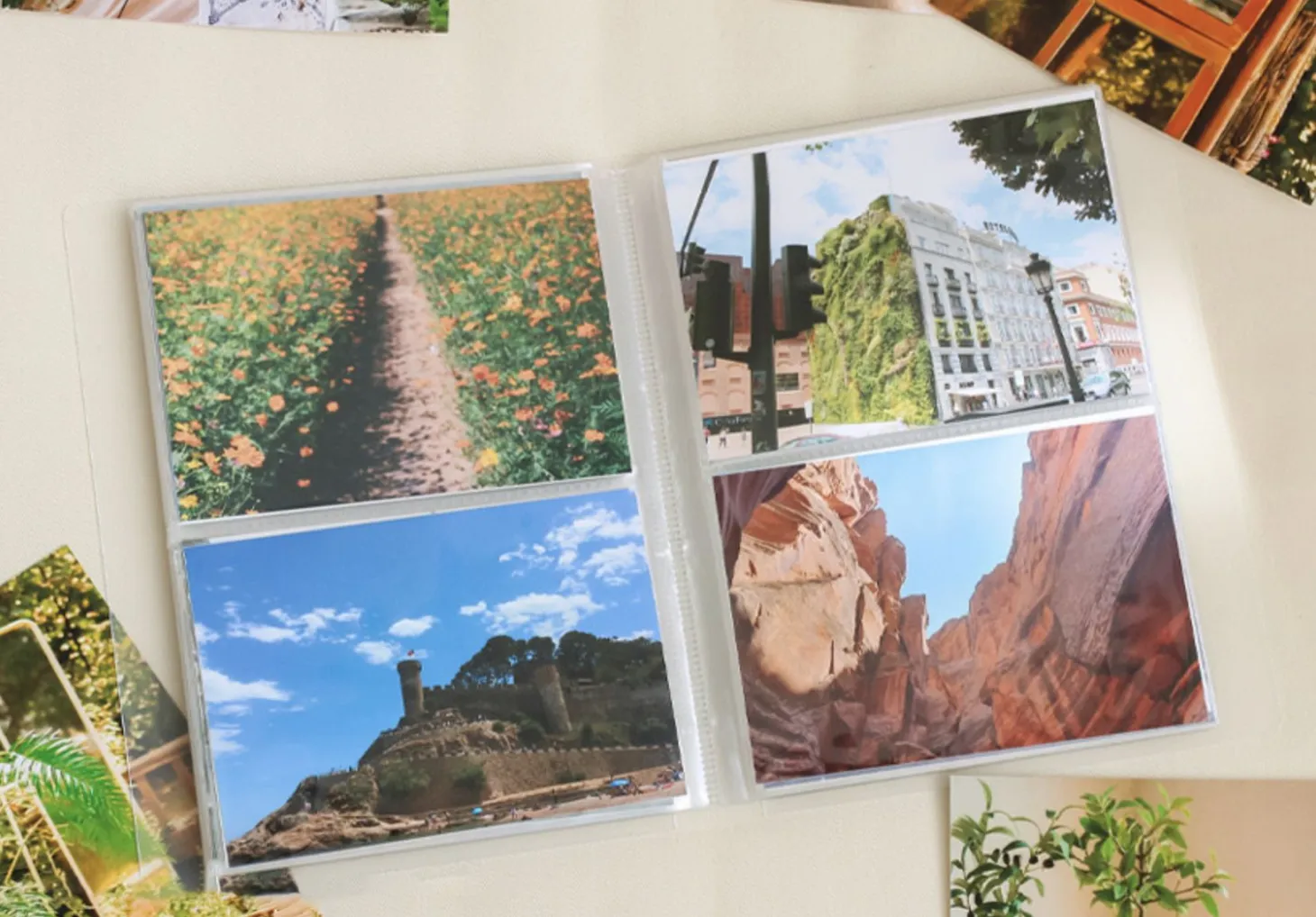 4pcs Double Pocket Photo Album Set