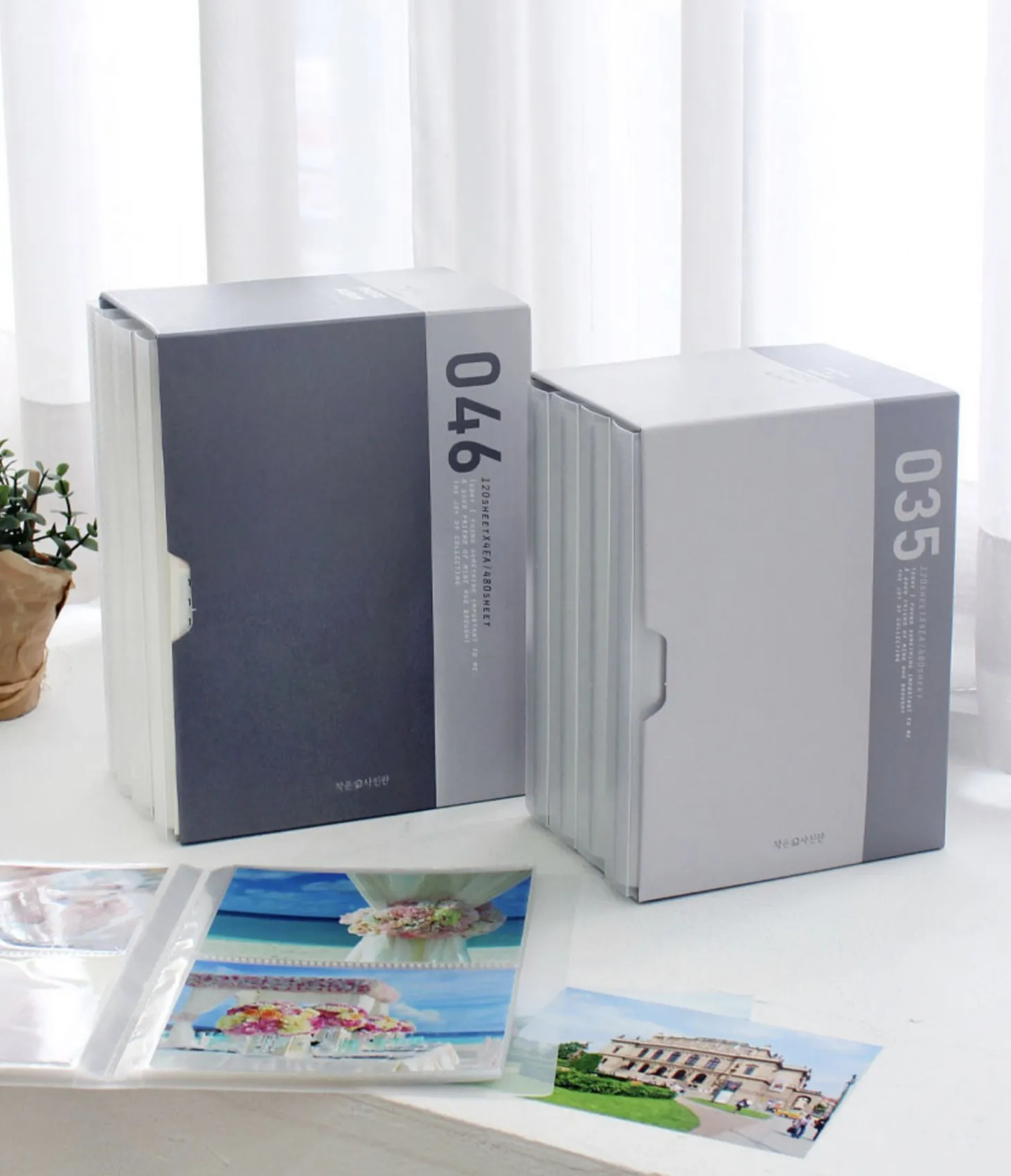 4pcs Double Pocket Photo Album Set