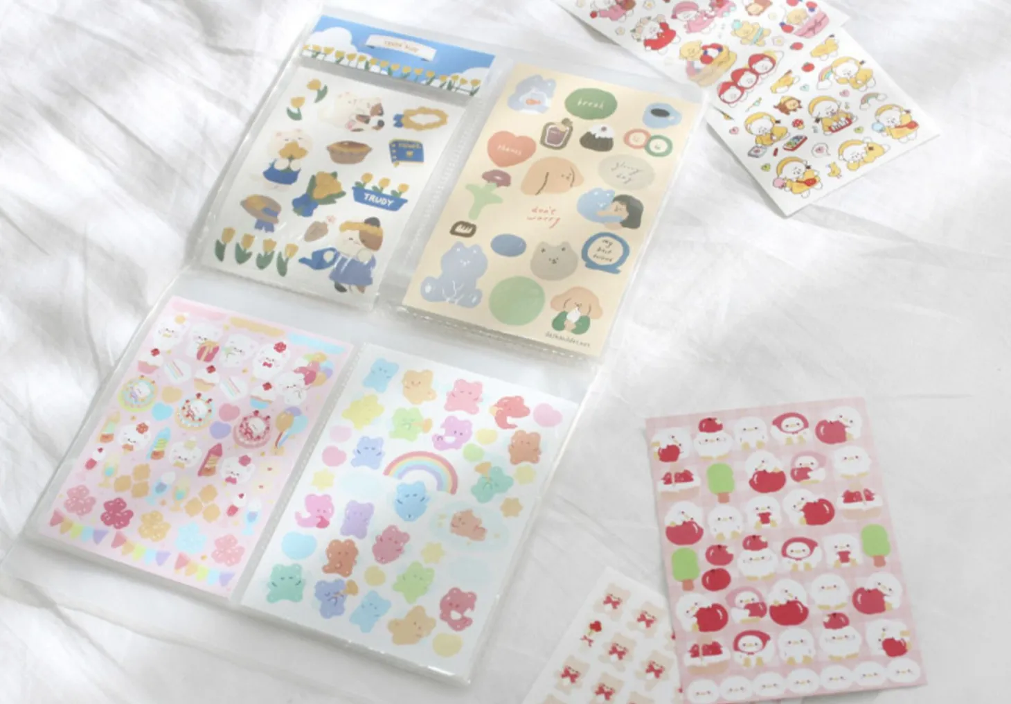 4pcs Double Pocket Photo Album Set