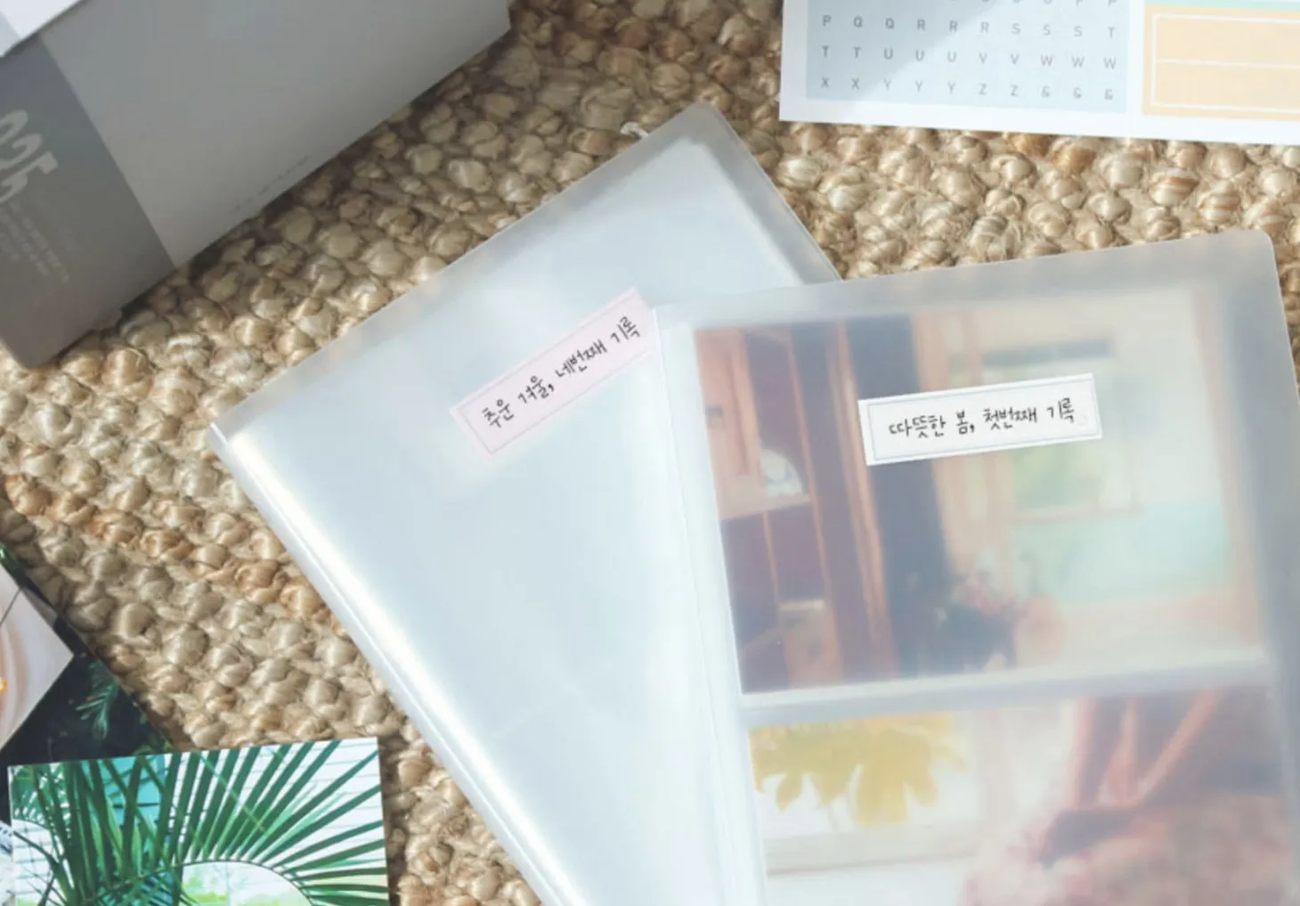 4pcs Double Pocket Photo Album Set