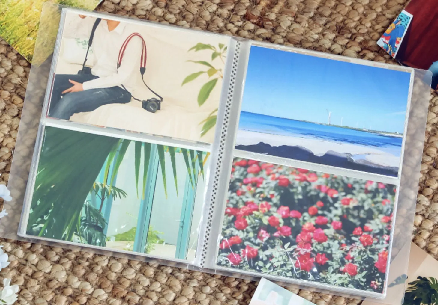 4pcs Double Pocket Photo Album Set