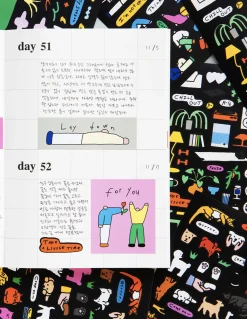 8pcs Drawing Illustration Removable Sticker Set