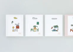 8pcs Drawing Illustration Removable Sticker Set