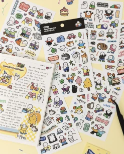 6pcs Drawing Point Removable Sticker Set