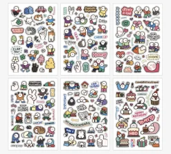 6pcs Drawing Point Removable Sticker Set