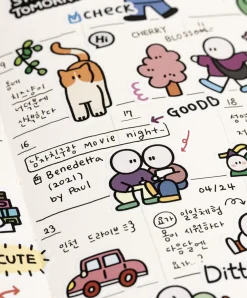 6pcs Drawing Point Removable Sticker Set