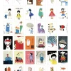48pcs Drinky Doll Label Sticker Set