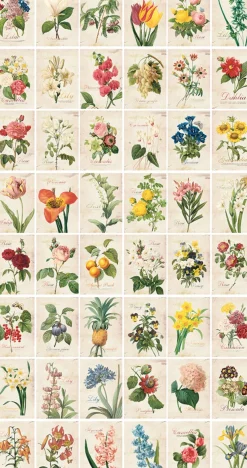 48pcs Flower Label Sticker Set