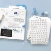6pcs Fluffy Alphabet Sticker Set