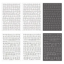 6pcs Fluffy Alphabet Sticker Set