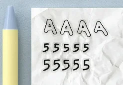 6pcs Fluffy Alphabet Sticker Set