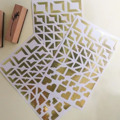 3pcs Gold Foil Corner Sticker Set