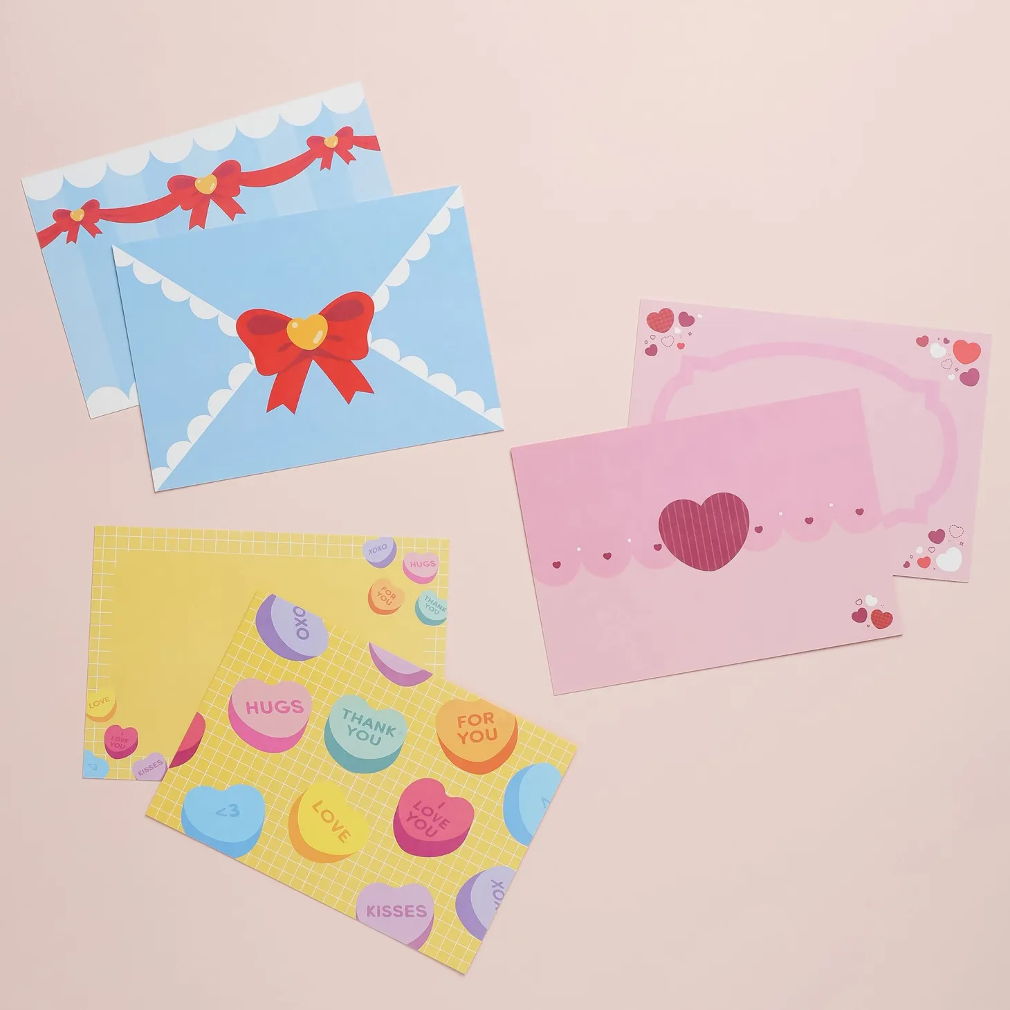 2pcs Heart Card & Envelope Set