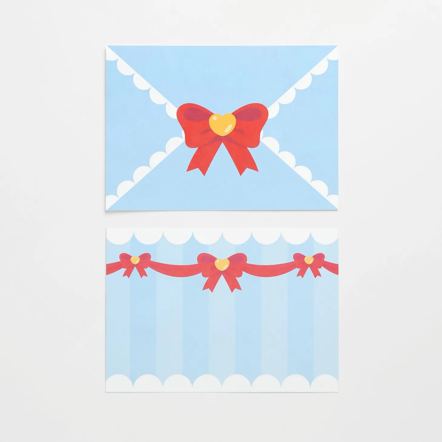 2pcs Heart Card & Envelope Set
